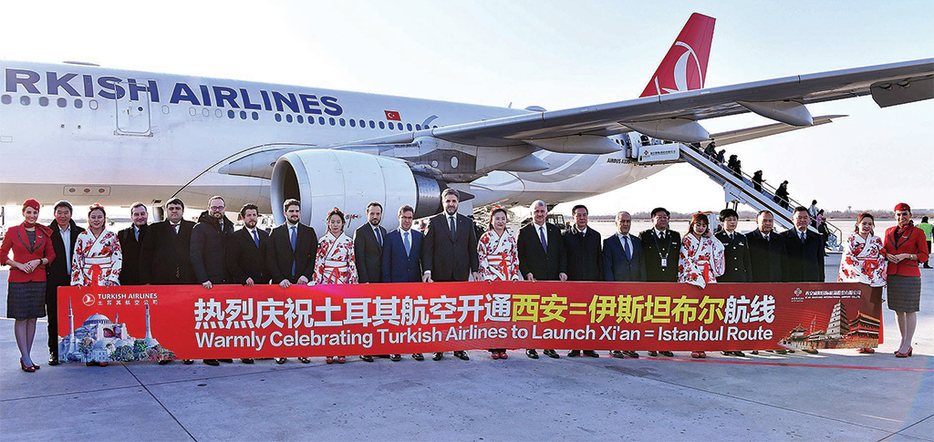 Turkish Airlines added Xi’an, the starting point of the historical Silk Road, to its flight network