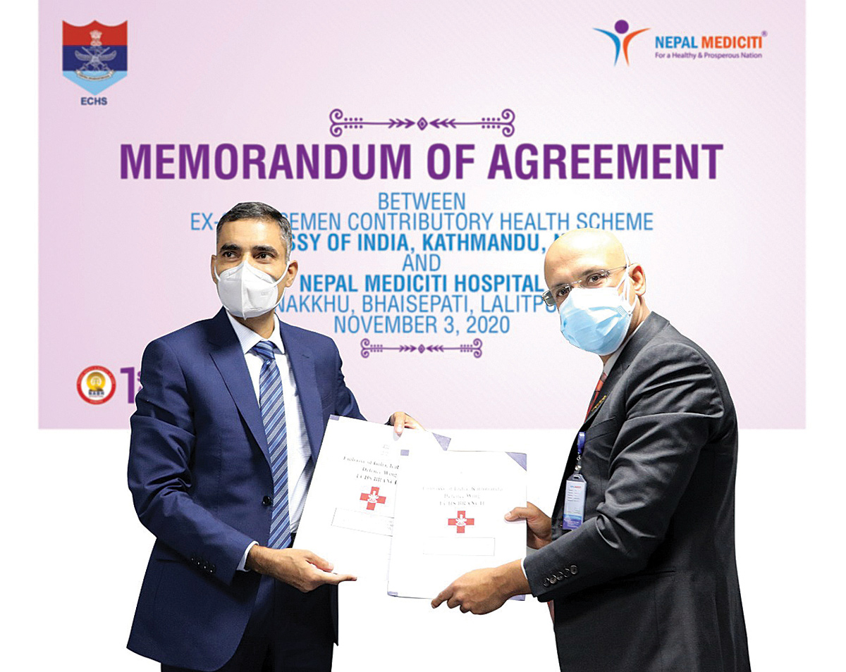 Nepal Mediciti Hospital signs agreement with ECHS