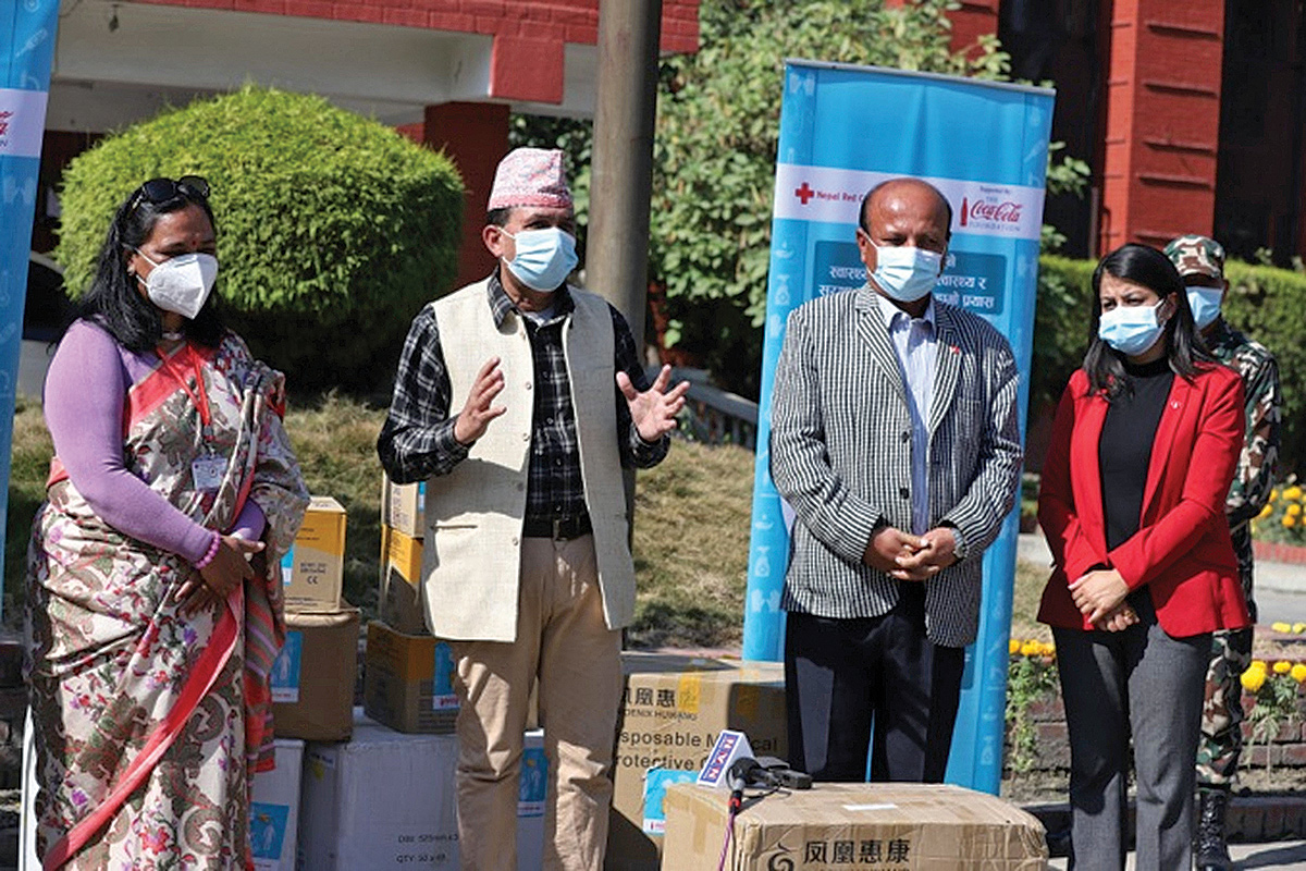 Nepal Red Cross Society and Coca-Cola Nepal Starts its Second Phase of Distributing Ventilators and Safety Gears