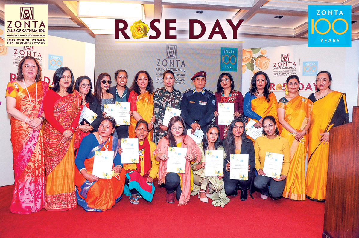 Zonta Club Kathmandu honours inspirational women on Yellow Rose Day