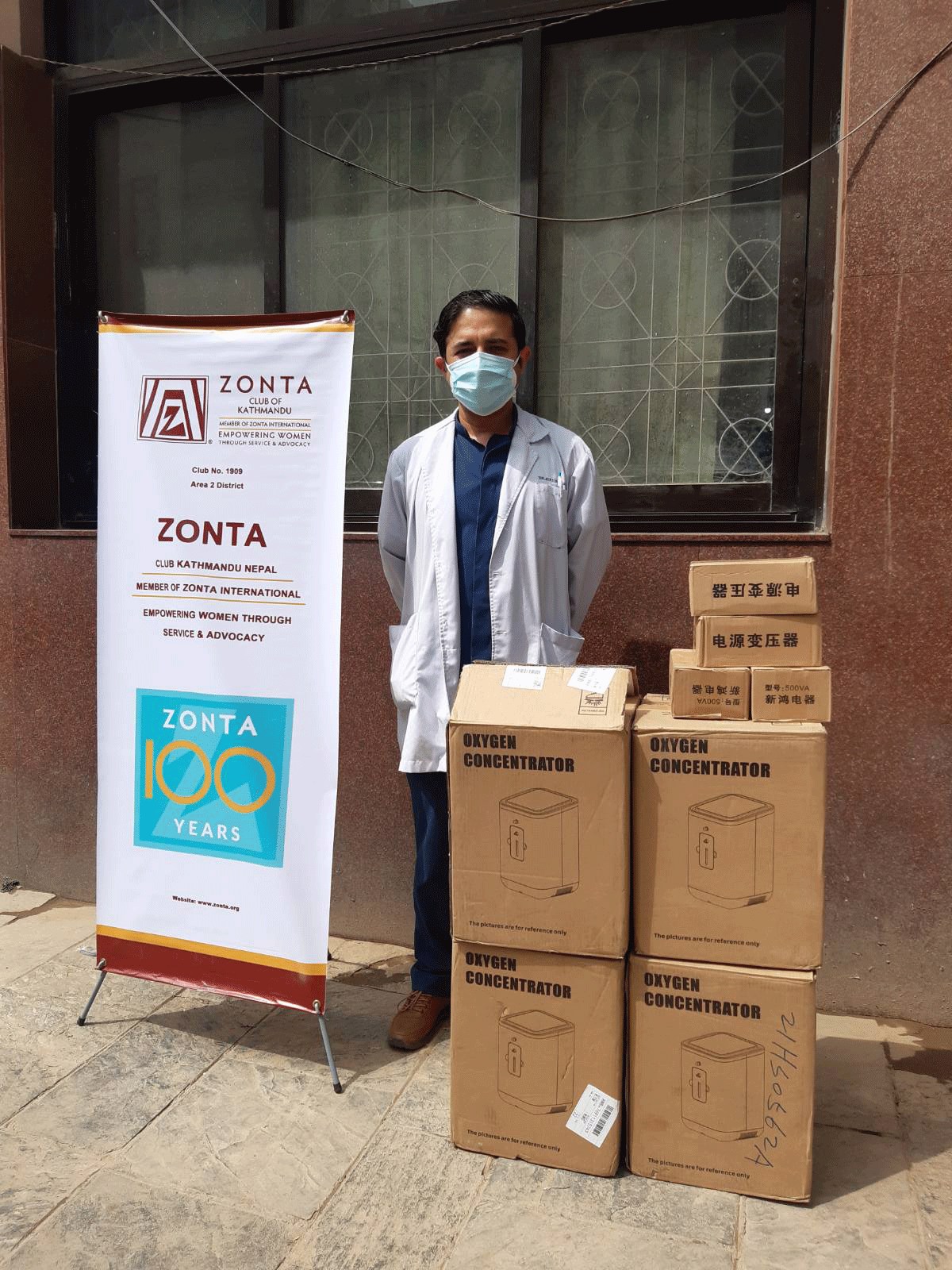 Zonta Club of Kathmandu donates 4 Oxygen Concentrators to Paropakar Hospital to help combat Covid 19 