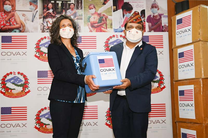 US govt donates 100,620 doses of Pfizer vaccine to Nepal