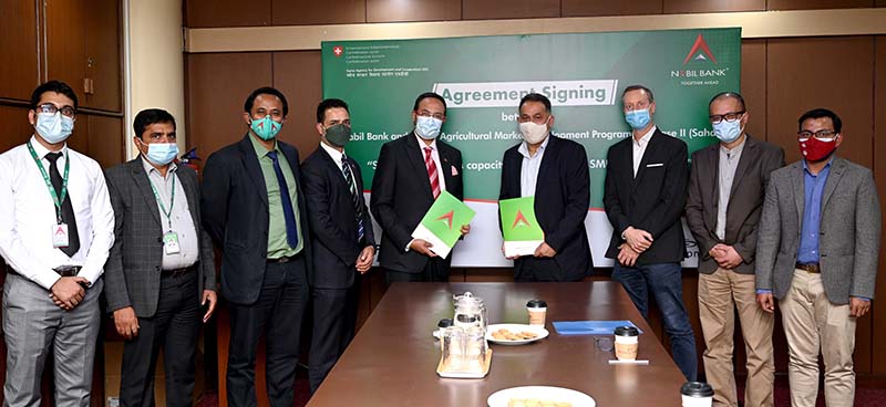 Nabil Bank, Sahaj sign agreement to strengthen Agri-SMEs in Province 1