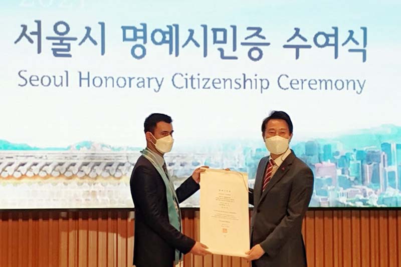 Nawaraj Shivakoti honoured with honorary citizenship of South Korea