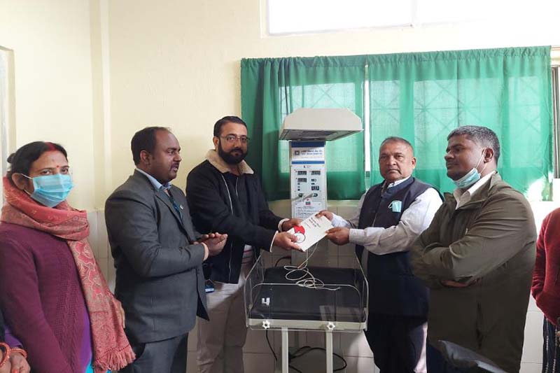 Jyoti Bikash Bank provides baby warmers to five health institutions