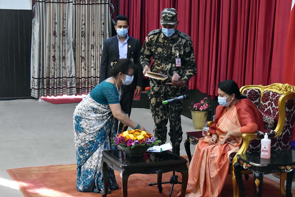 Prez Bhandari pledges to address issues of women in foreign employment