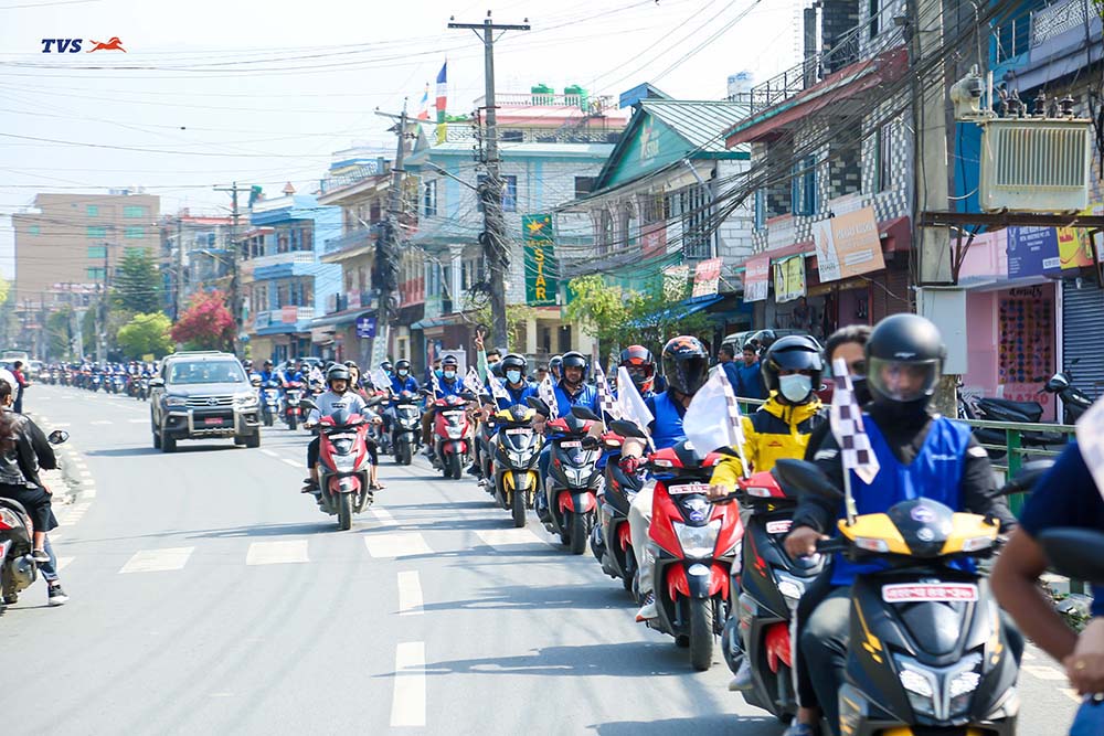 Jagdamba Motors organises ride for NTORQIANs in Pokhara