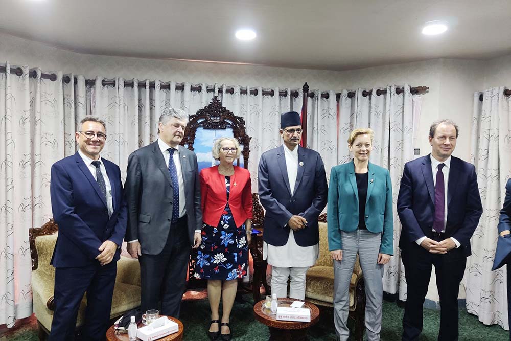 French delegation calls on House Speaker Sapkota