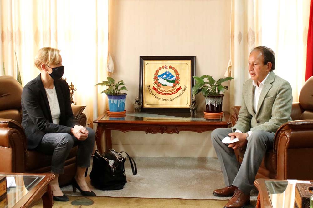 French delegation calls on Foreign Minister Khadka