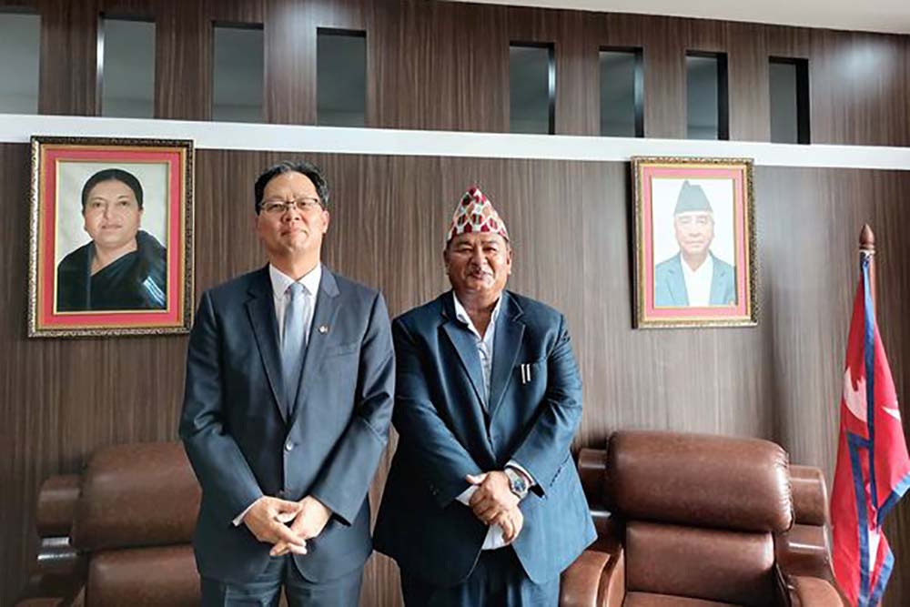 South Korean Ambassador calls on Minister Shrestha