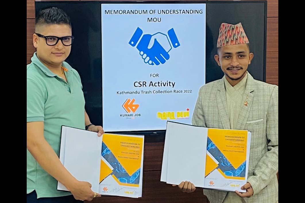 Kumari Job collaborates with MDF for trash collection race