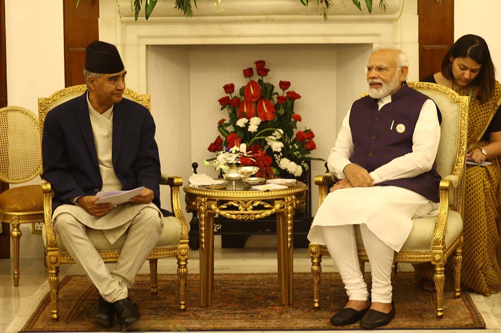 PM Deuba meets Indian PM Modi
