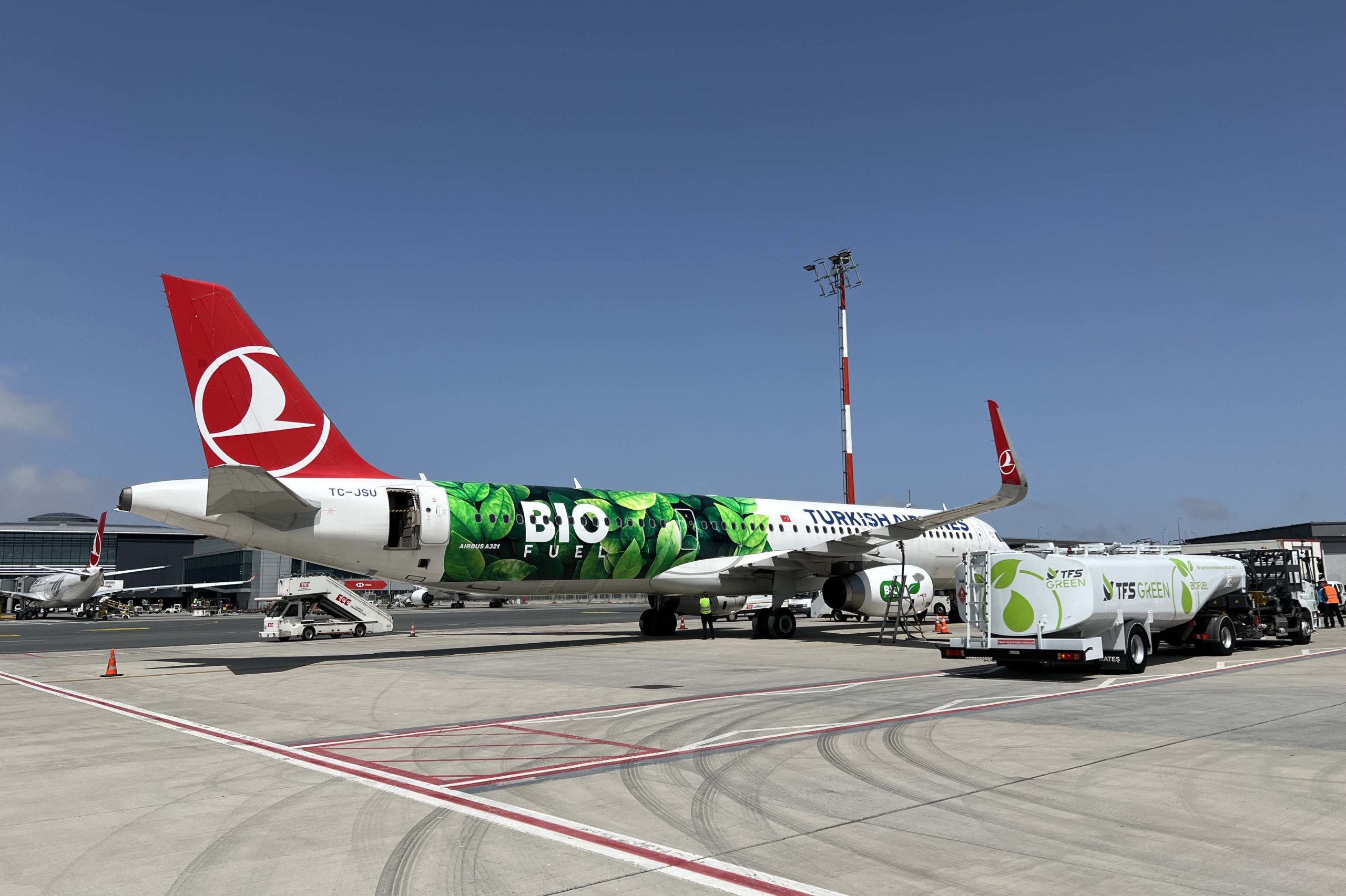 Turkish Airlines operates sustainability-themed aircraft