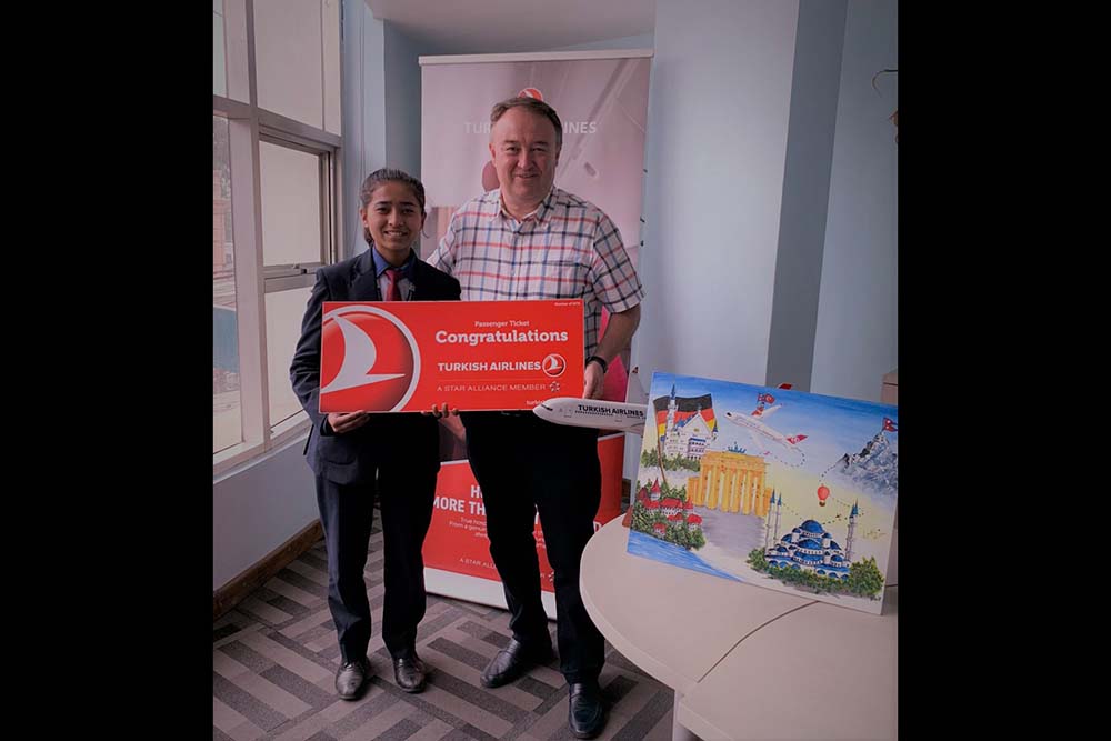 Thapa from KMC wins Turkish Airlines&#8217; roundtrip ticket to Germany