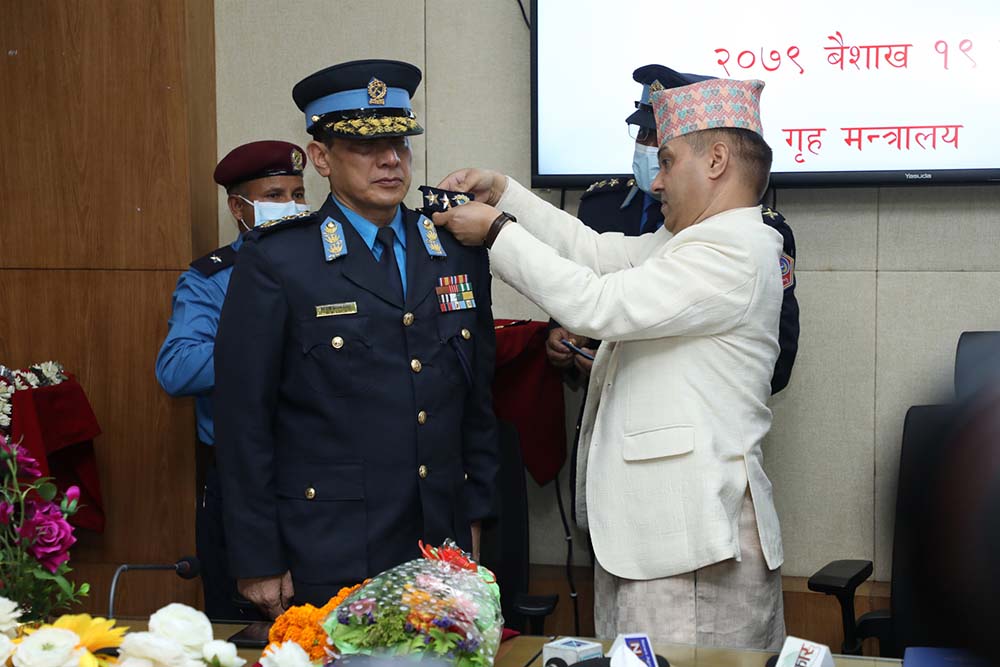 Singh promoted to Nepal Police IG, Aryal to APF IG
