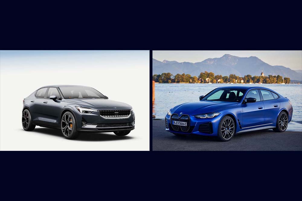 Edmunds: 2022 BMW i4 vs 2022 Polestar 2