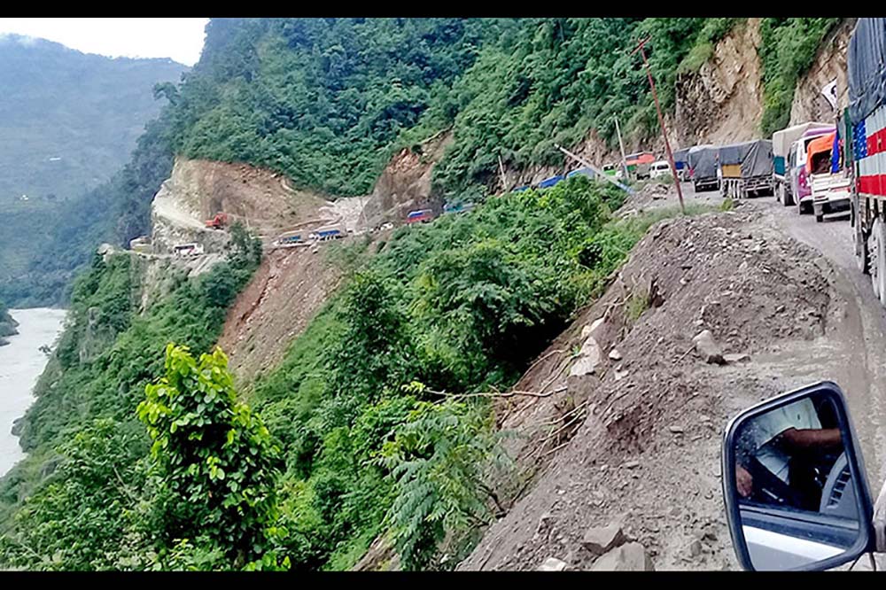 Landslide obstructs Narayangadh-Muglin road section