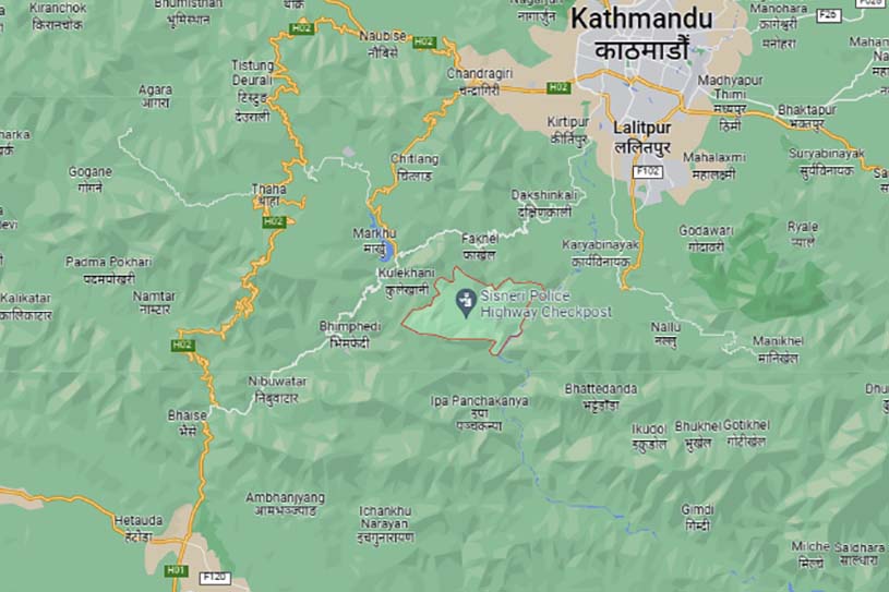 Landslide obstructs Sisneri road in Makawanpur
