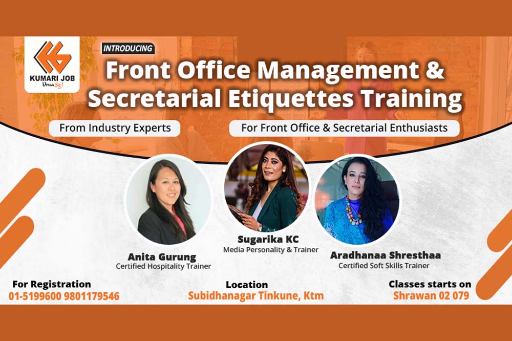 Kumari Job to conduct &#8216;Front Office Management and Secretarial Etiquettes&#8217; training