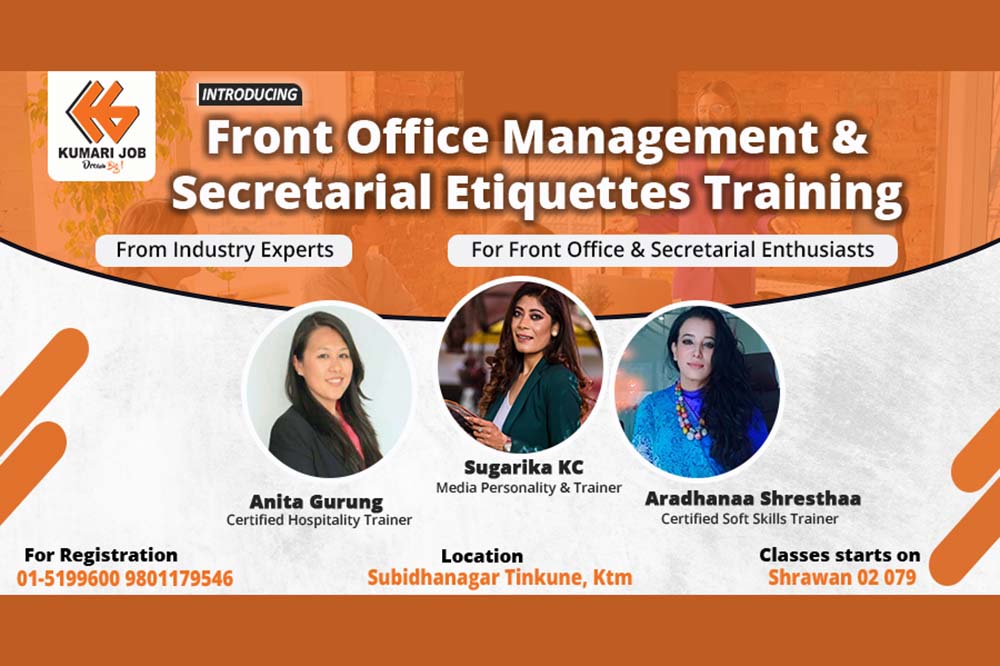 Kumari Job to conduct ‘Front Office Management and Secretarial Etiquettes’ training
