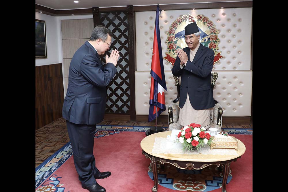 Chinese Communist Party leader Liu meets PM Deuba, Foreign Minister Khadka