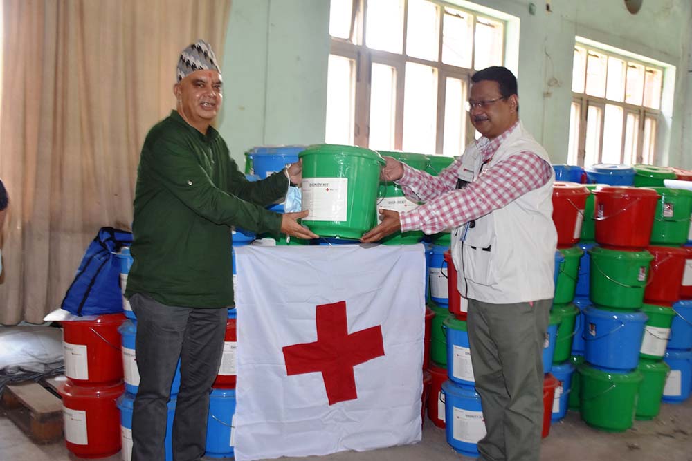 British Red Cross provides sanitation materials to NRCS