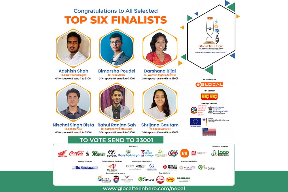 Top six finalists of Wai Wai Glocal Teen Hero Nepal 2022 announced