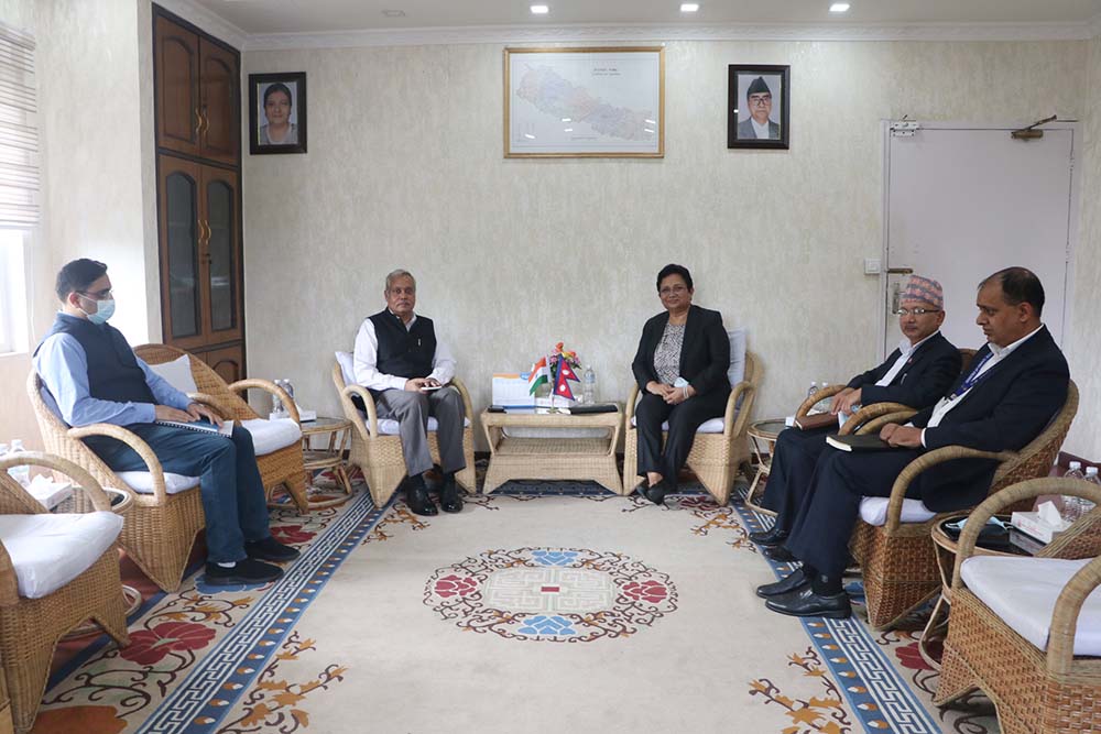Indian ambassador calls on Energy Minister Bhusal