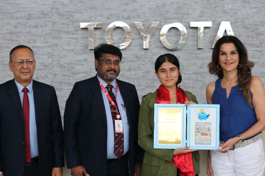 Bhattarai wins &#8216;Best Finalist&#8217; award at 15th Toyota Dream Car Art Contest