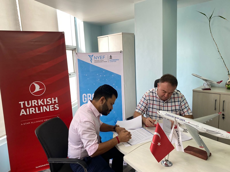 Turkish Airlines join hands with NYEF Kathmandu chapter