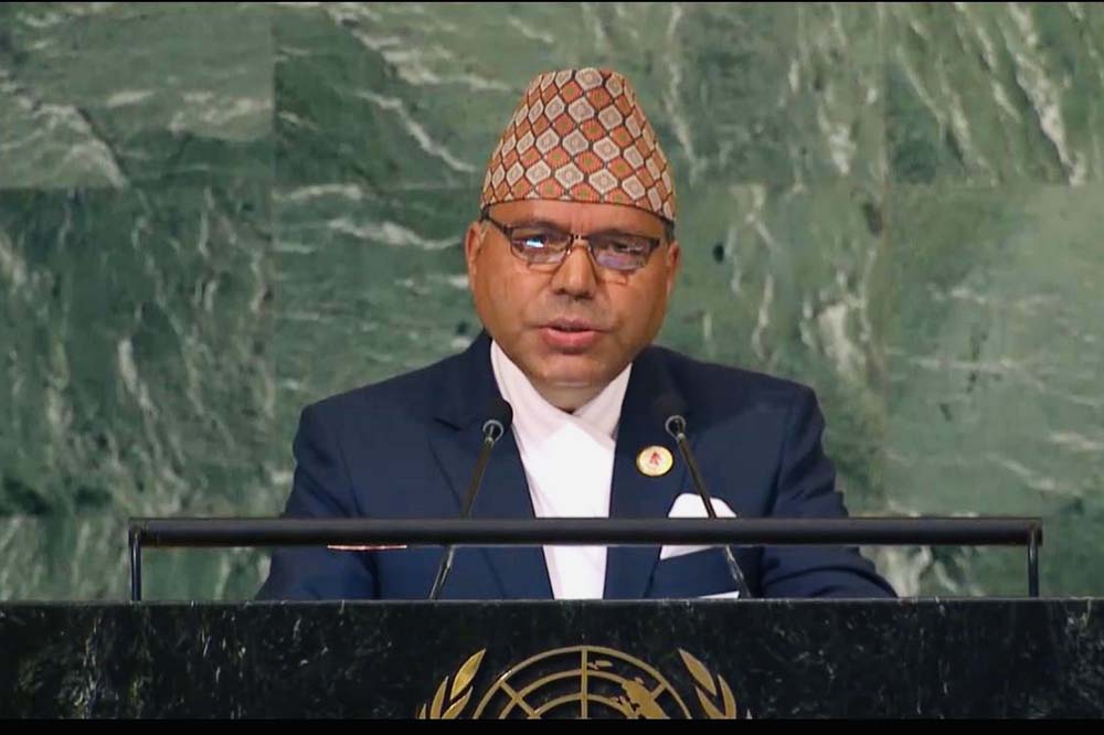 Nepal outlines present threats to global peace, prosperity at UNGA 77th Session