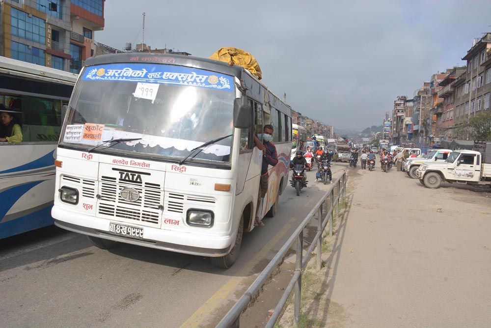 Increasing no. of people leaving Valley for Dashain