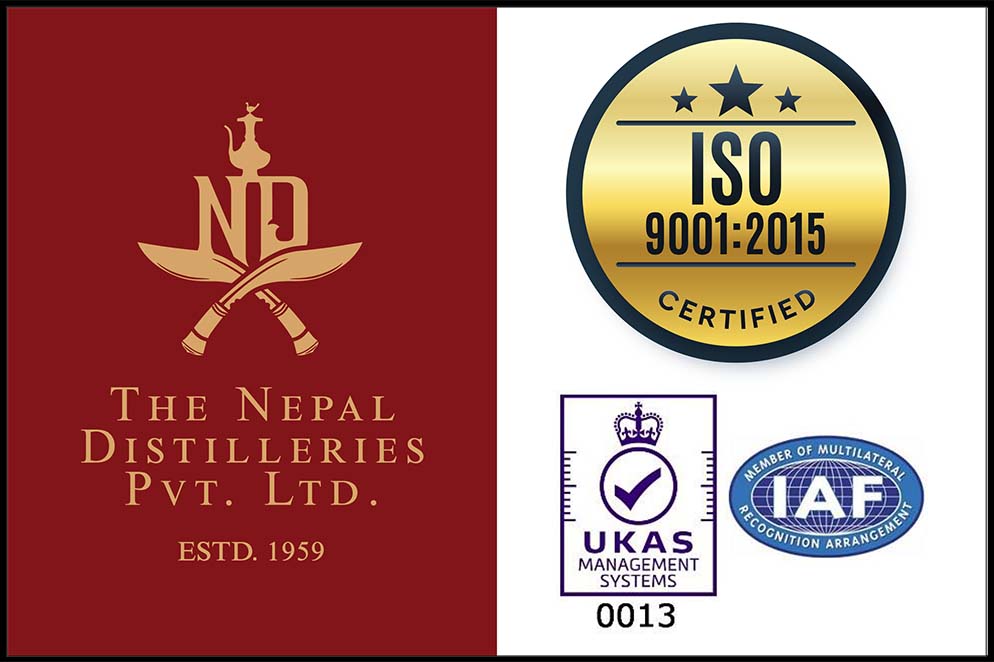 The Nepal Distilleries awarded ISO 9001:2015 QMS certification
