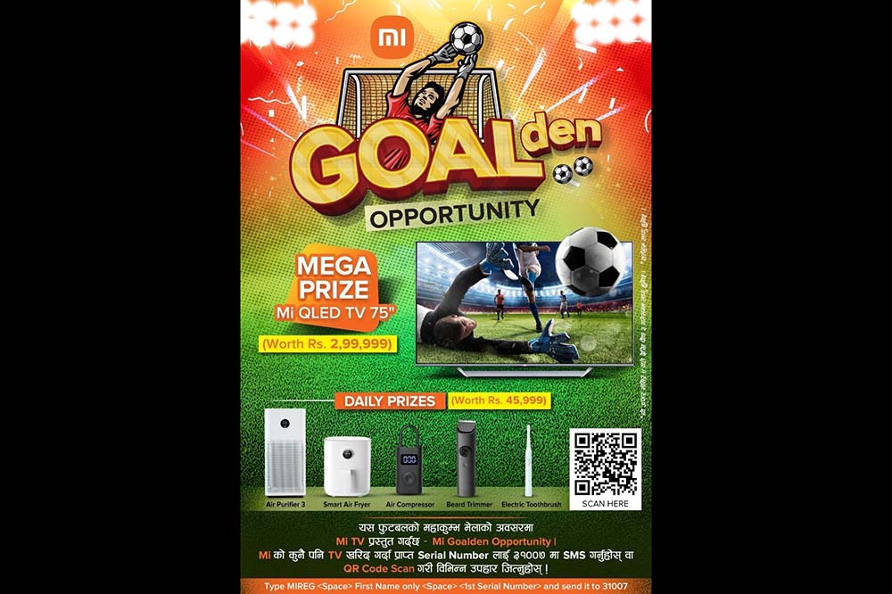 Xiaomi Nepal announces ‘GOALden offer’ on purchase of Mi, Redmi TV