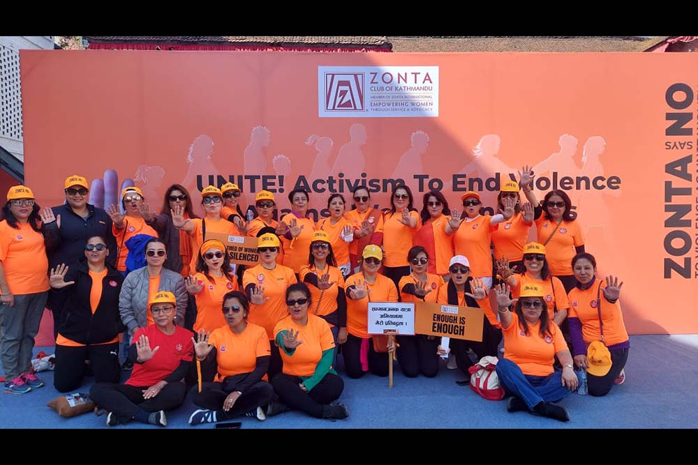 Zonta Club of Kathmandu holds walkathon against gender-based violence