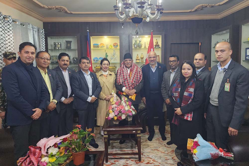 FNCCI delegation meets PM Dahal, offers congratulations