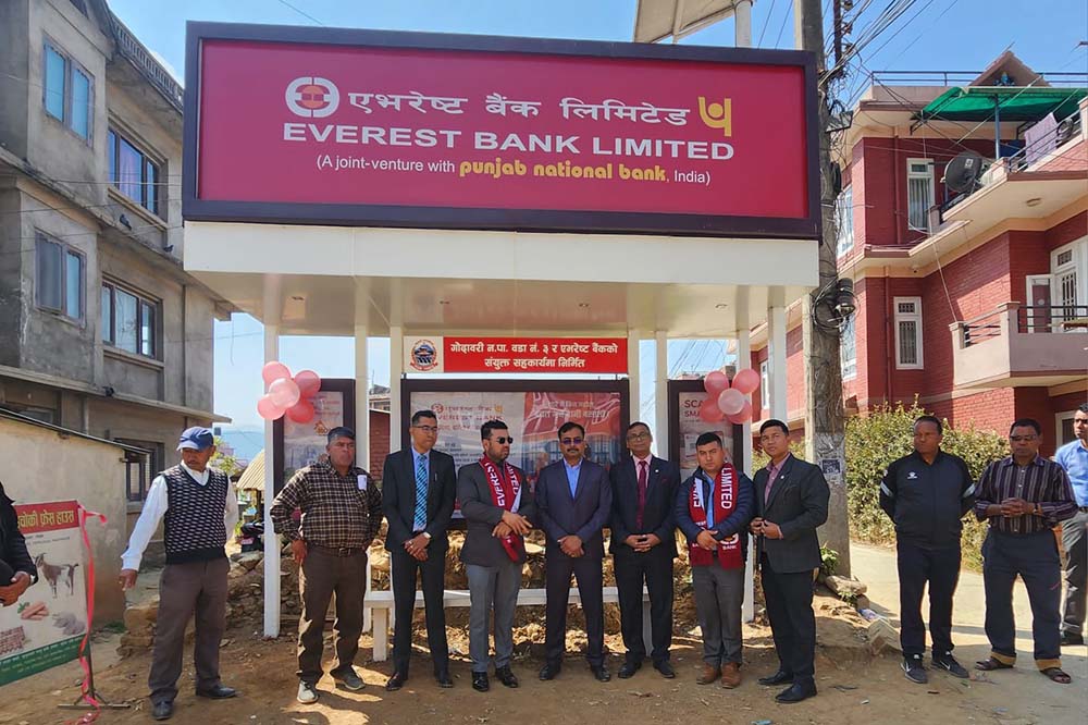 Everest Bank inaugurates solar bus stand in Lalitpur