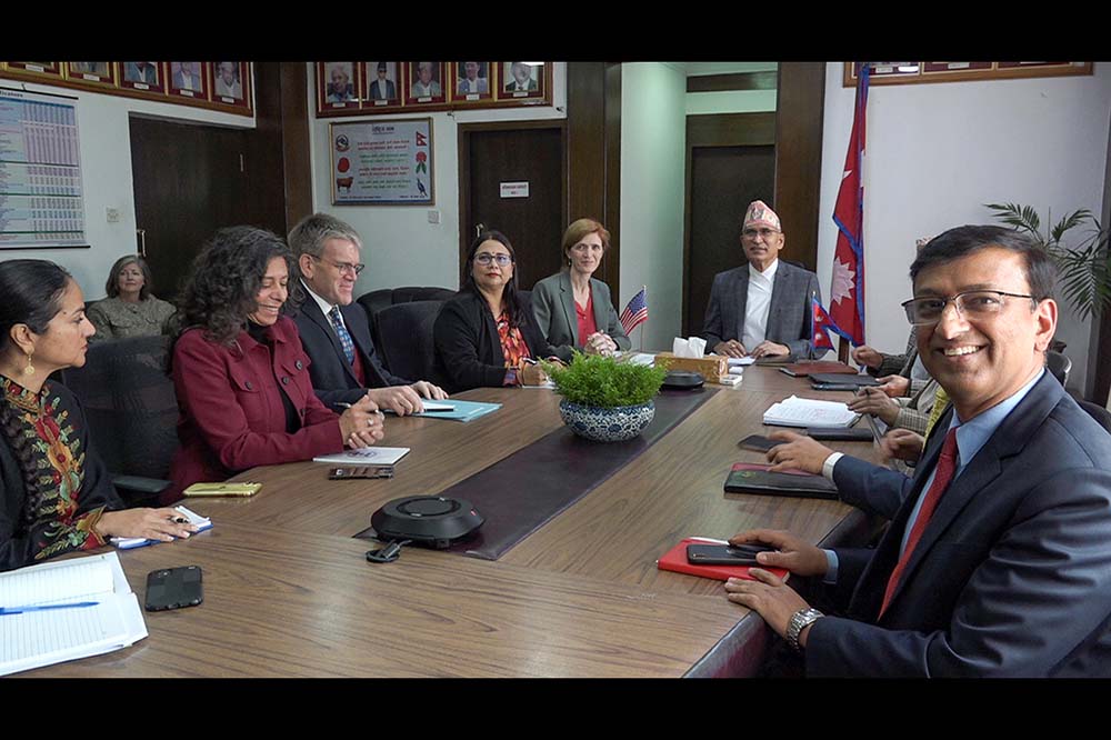 USAID Administrator Samantha Power meets Finance Minister Paudel