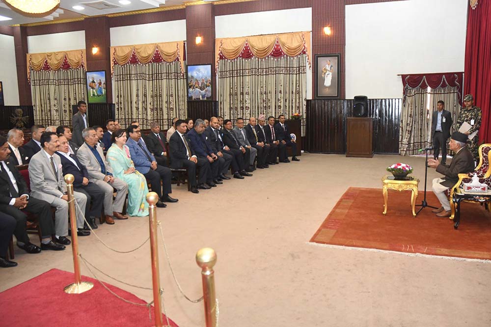 Binational chambers of commerce and Industry officials meet President Paudel