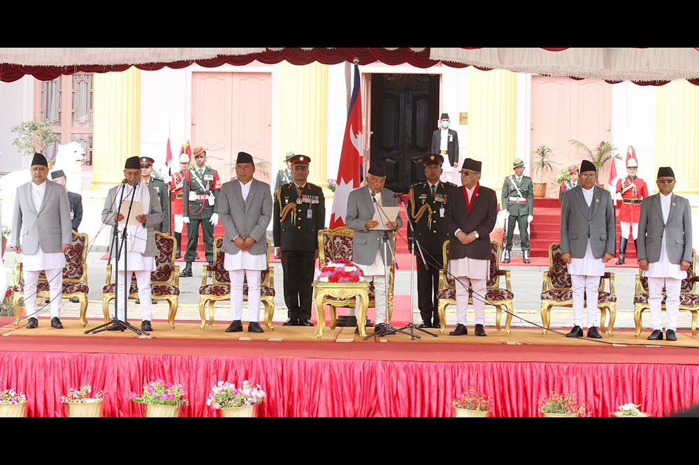 Newly-elected Vice President Yadav sworn in