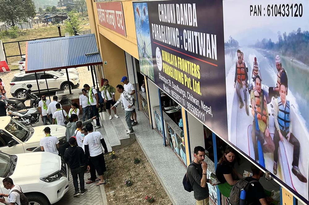 Commercial paragliding launched in Chitwan