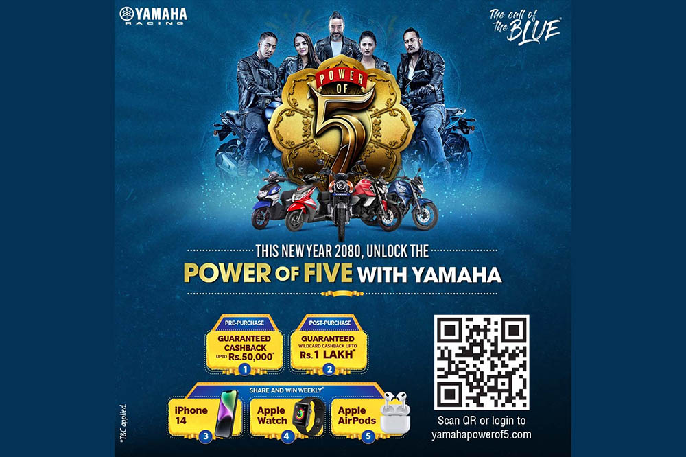 Yamaha Nepal launches &#8216;Power of  Five&#8217; New Year scheme
