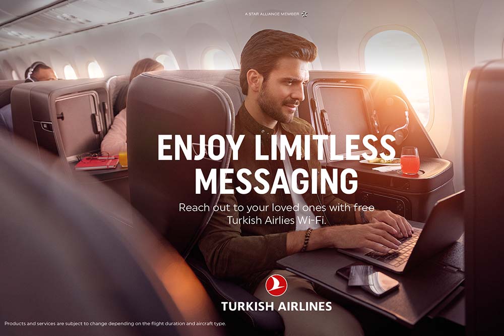 Turkish Airlines to offer free, limitless messaging above clouds
