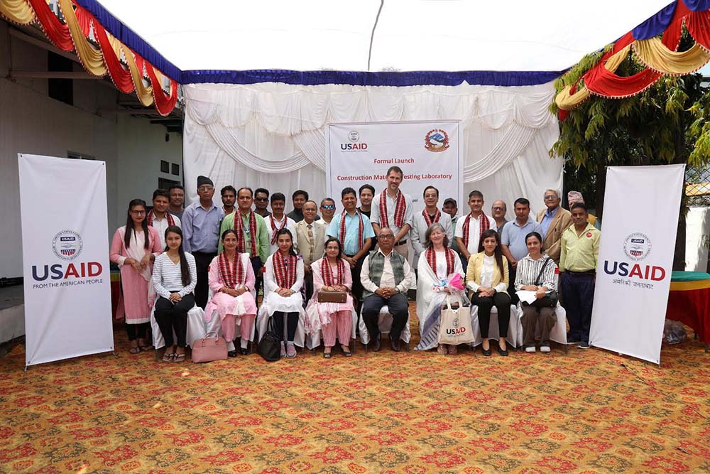 USAID launches laboratory for testing construction materials in Nawalpur