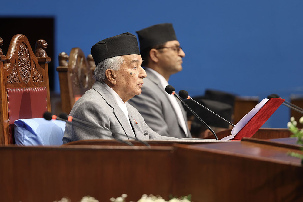 Prez Paudel presents government&#8217;s policies and programmes in parliament