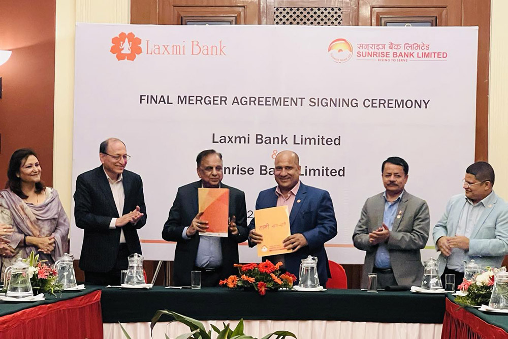 Laxmi Bank, Sunrise Bank sign final merger agreement