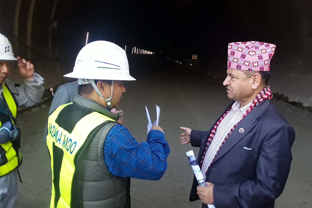 Nagdhunga Tunnel Way will be completed within a year: Minister Jwala