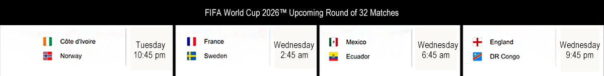Saturday, June 20 matches
