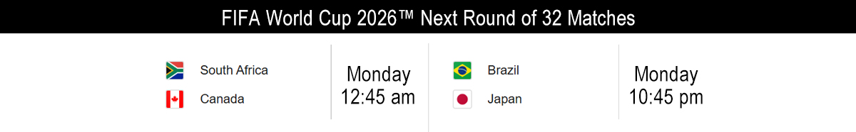 Saturday, June 20 matches