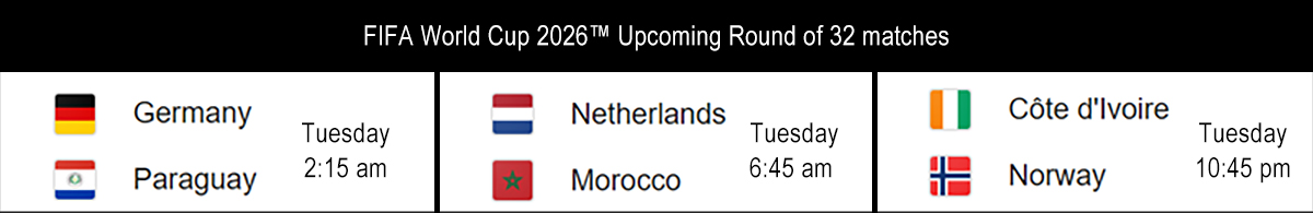 Saturday, June 20 matches